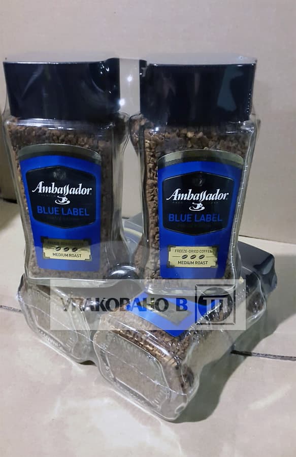 Упаковка промо набора кофе AMBASSADOR Blue Label