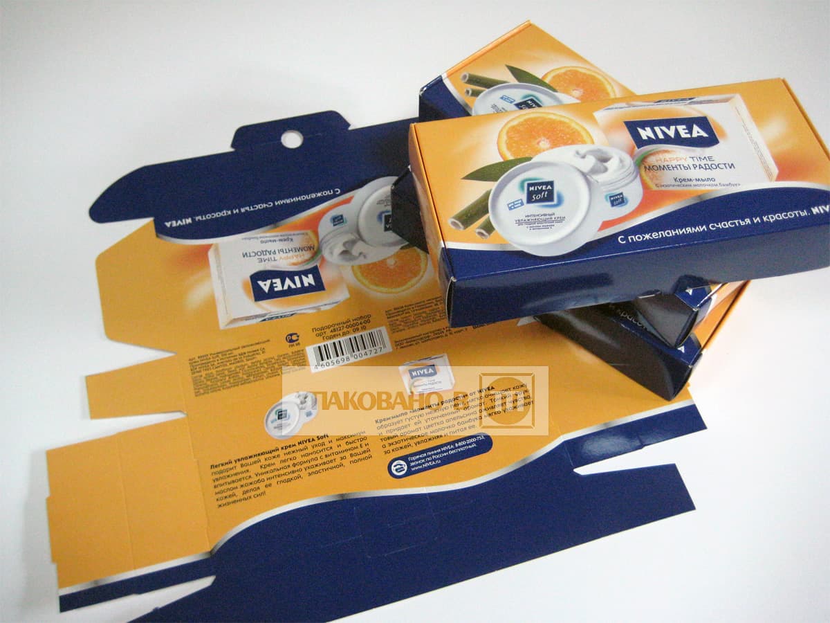 Готовые к сборке коробки для набора NIVEA